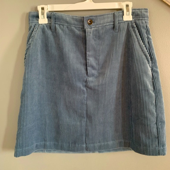 NWT Banana Republic Blue Corduroy Skirt - Picture 1 of 7